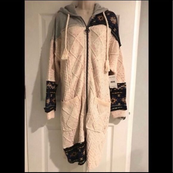 Free People “Capture The Moment Sweater” Cardigan Jacket Oversized Boho - Picture 3 of 7